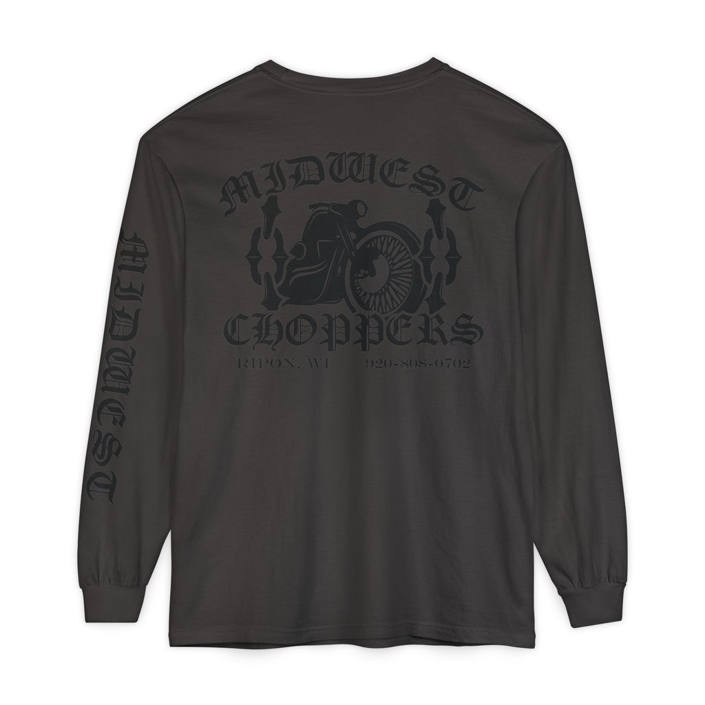 BLACK LABEL Unisex Garment-dyed Long Sleeve T-Shirt