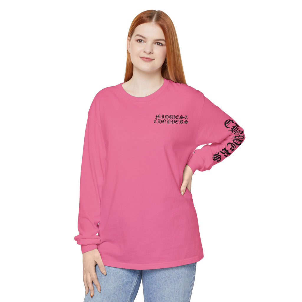 BLACK LABEL Unisex Garment-dyed Long Sleeve T-Shirt