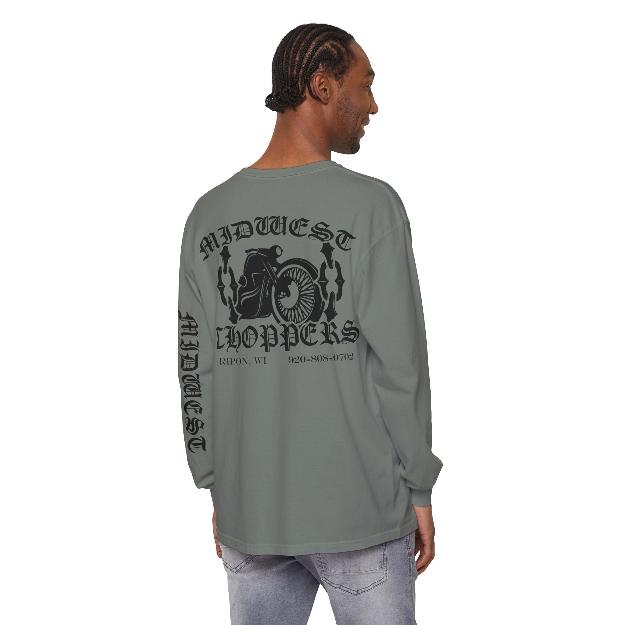 BLACK LABEL Unisex Garment-dyed Long Sleeve T-Shirt