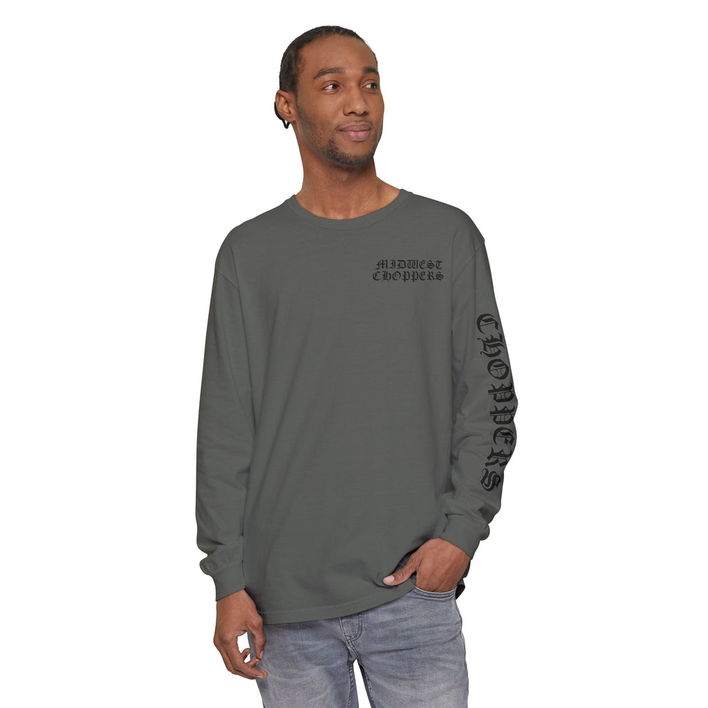 BLACK LABEL Unisex Garment-dyed Long Sleeve T-Shirt