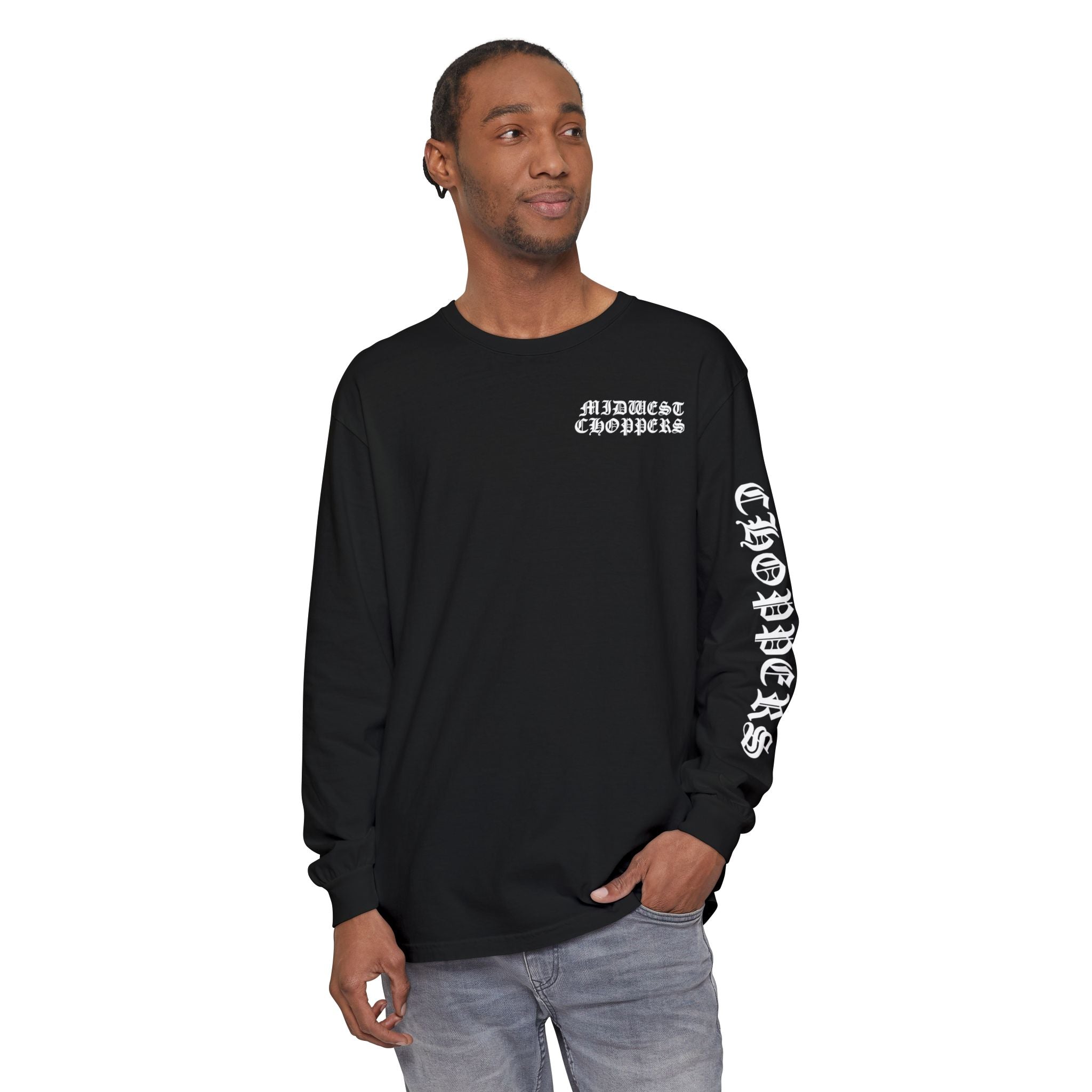 WHITE LABEL Unisex Garment-dyed Long Sleeve T-Shirt