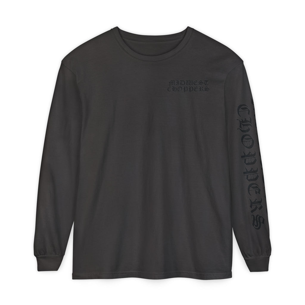 BLACK LABEL Unisex Garment-dyed Long Sleeve T-Shirt