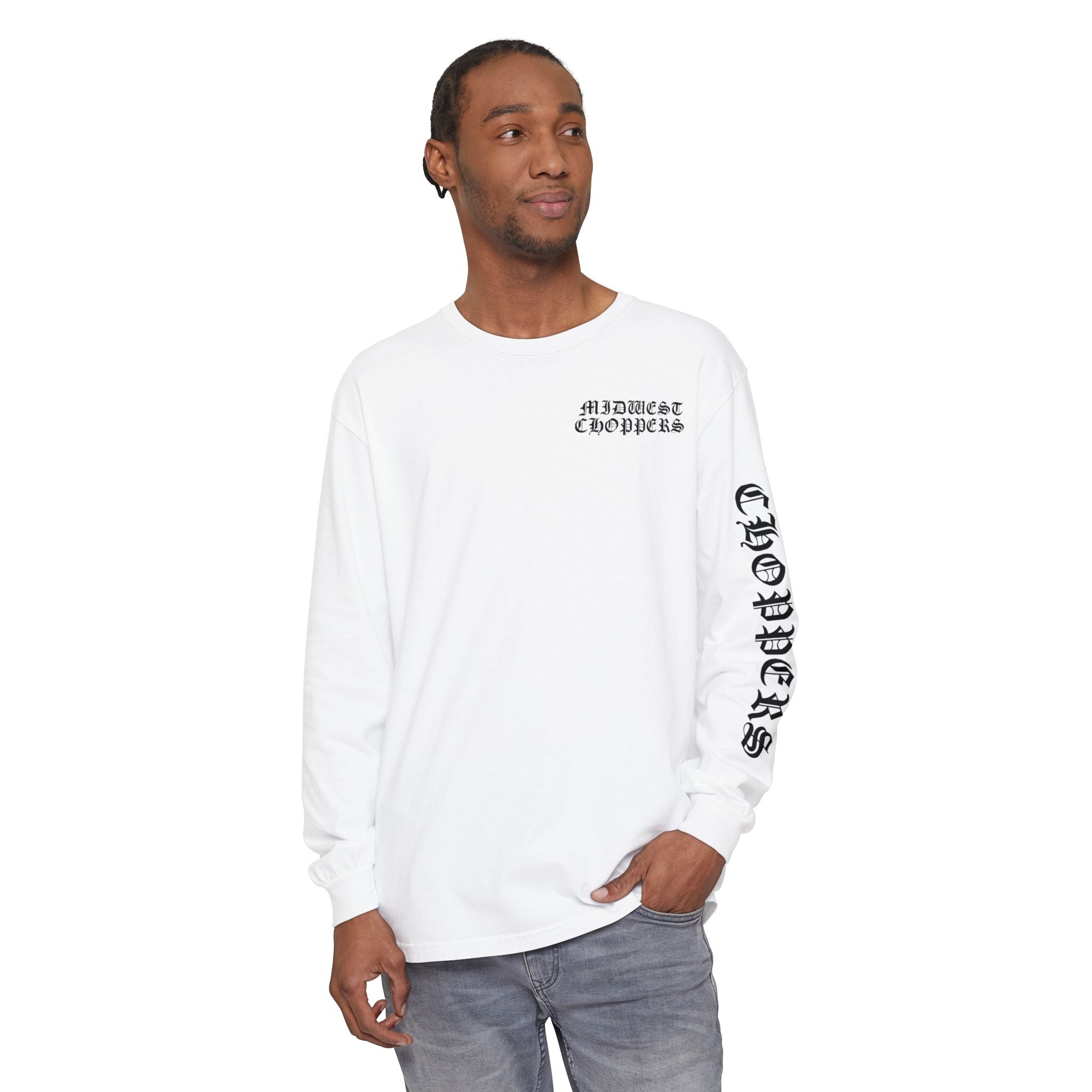 BLACK LABEL Unisex Garment-dyed Long Sleeve T-Shirt