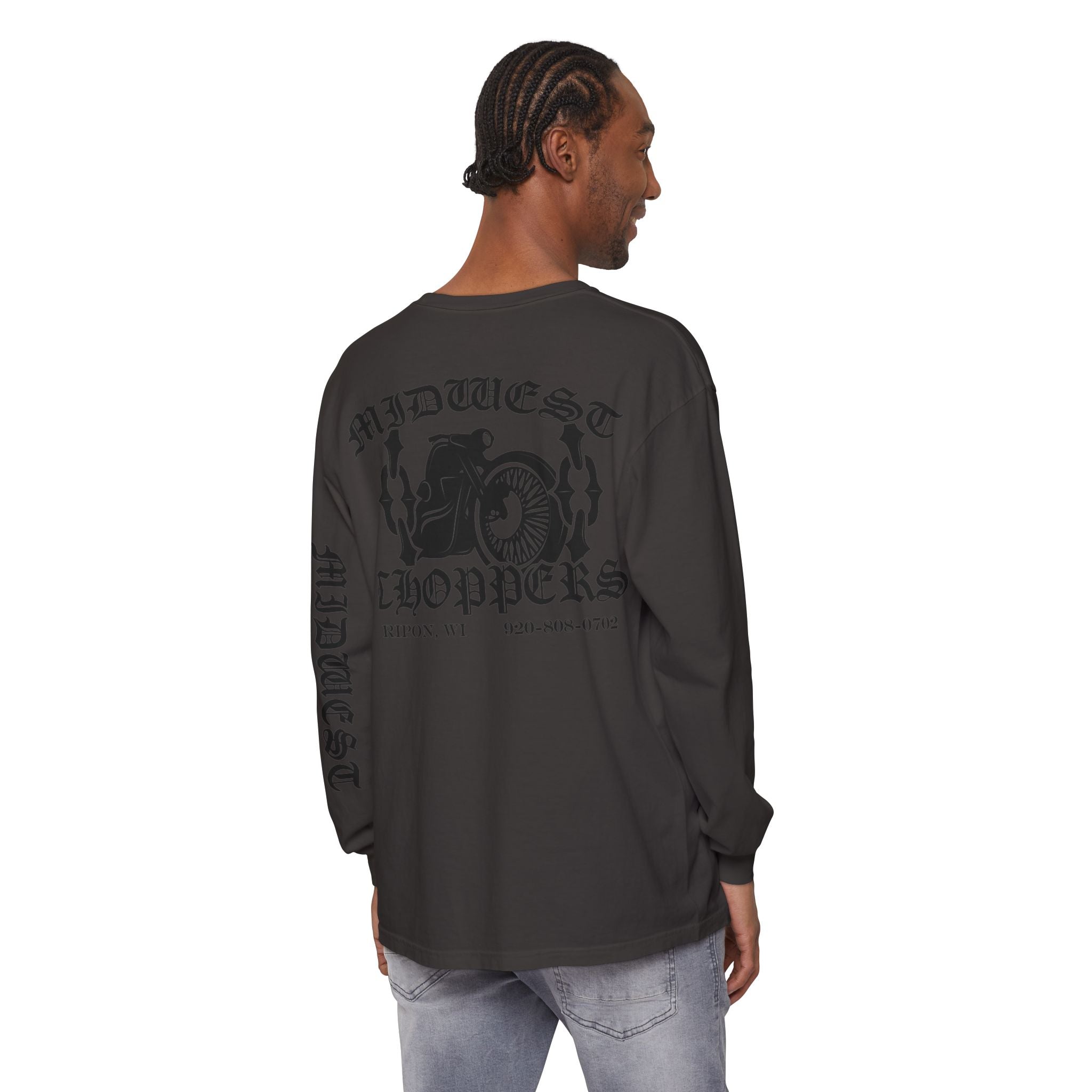 BLACK LABEL Unisex Garment-dyed Long Sleeve T-Shirt