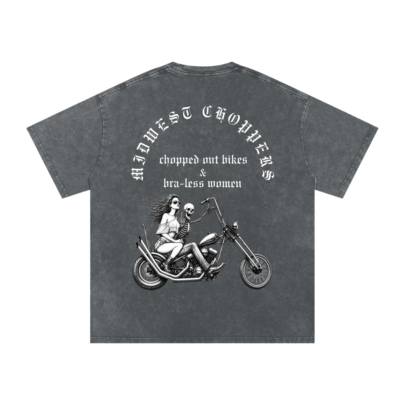 CHOPPED OUT BIKES AND BRA-LESS WOMEN ACID WASH CENTER (MWC)