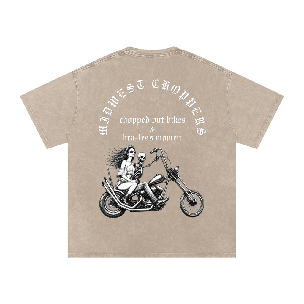CHOPPED OUT BIKES AND BRA-LESS WOMEN ACID WASH CENTER (MWC)