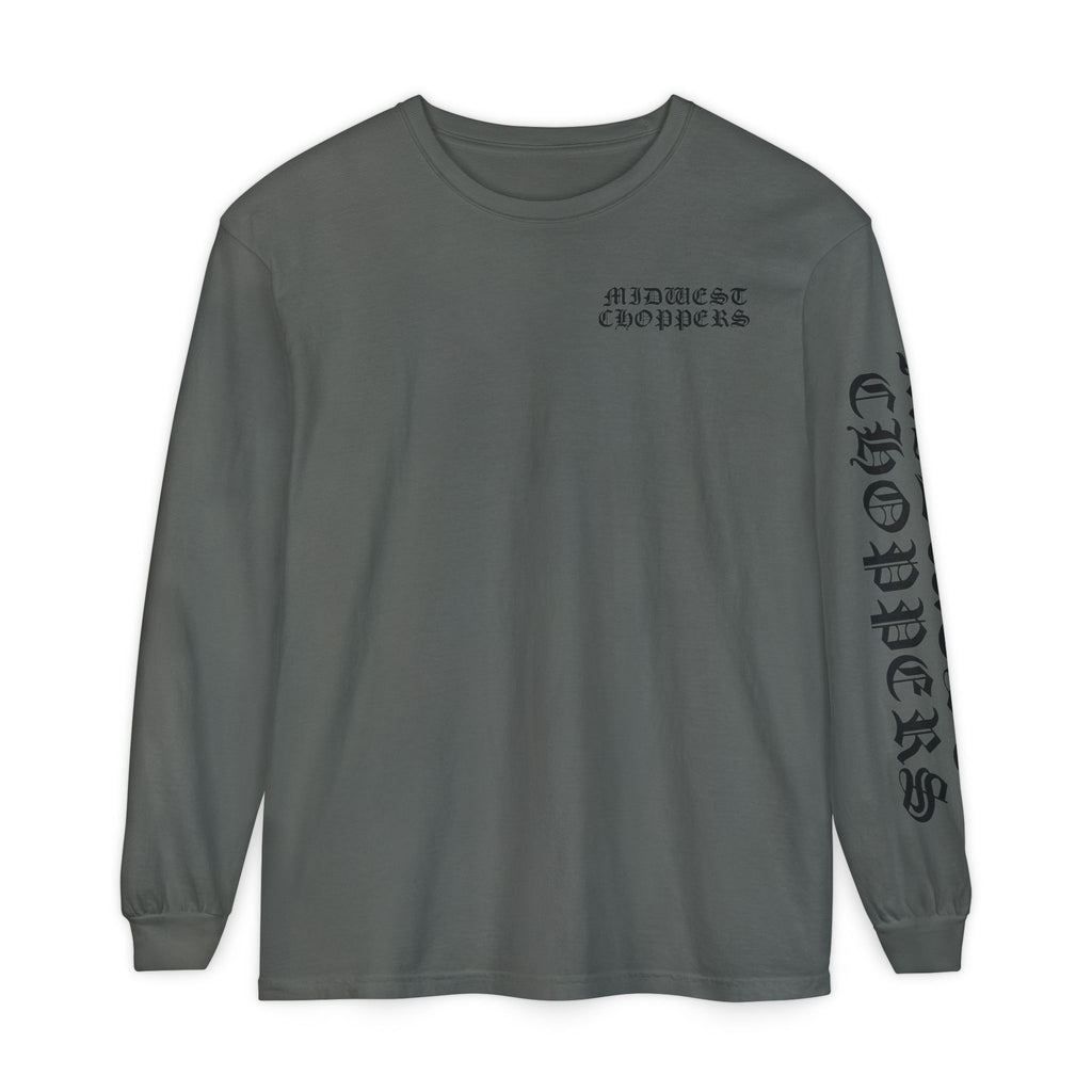 BLACK LABEL Unisex Garment-dyed Long Sleeve T-Shirt