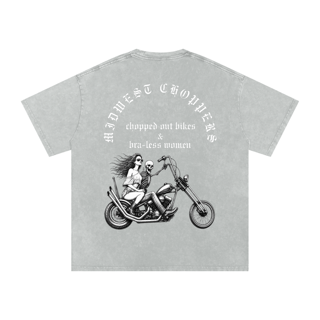 CHOPPED OUT BIKES AND BRA-LESS WOMEN ACID WASH CENTER (MWC)
